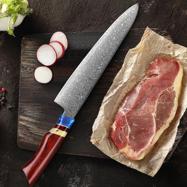 Couteau de Chef Artisanal Damas Japonais