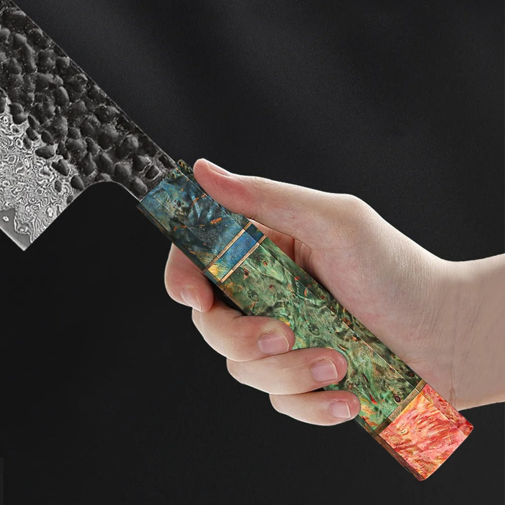 Couteau Acier Noir Santoku